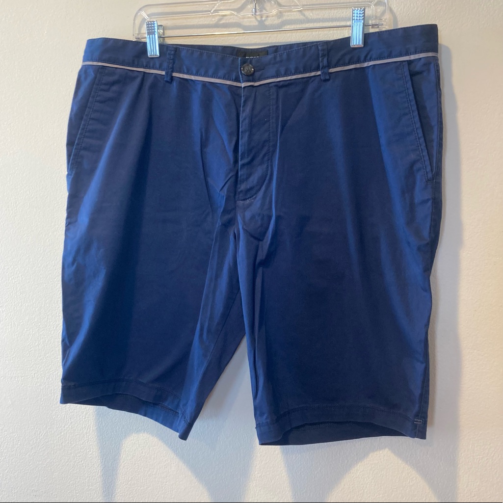 Boss Hugo Boss Brand Mens Navy Blue Shorts Size 38 Regular